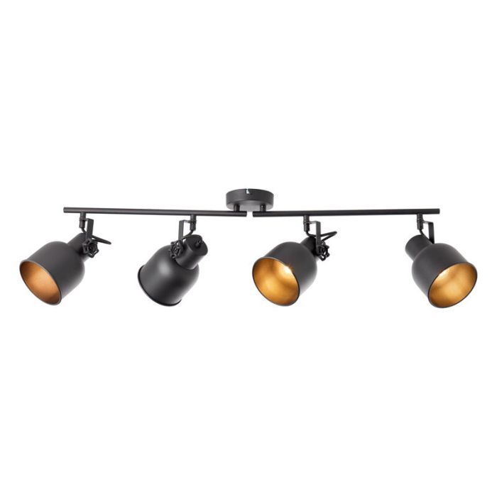 Industrial ceiling spotlight black, Shiva
