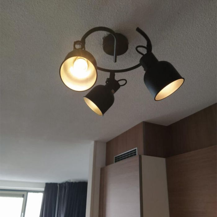 Industrial ceiling spotlight black, Shiva