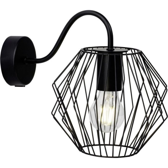 Industrial wall spotlight black, Alvina