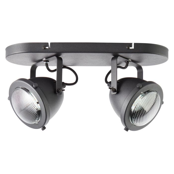 Industrial ceiling spotlight black, Liza