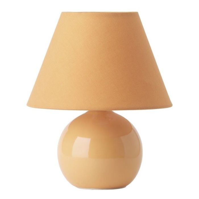 Ceramic table lamp orange, Pilar, with switch