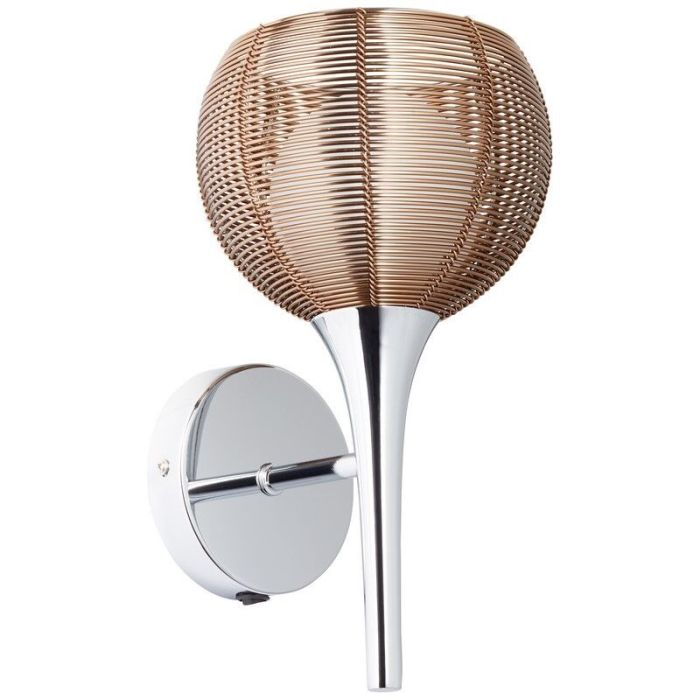 Modern wall light bronze, Amela, with switch