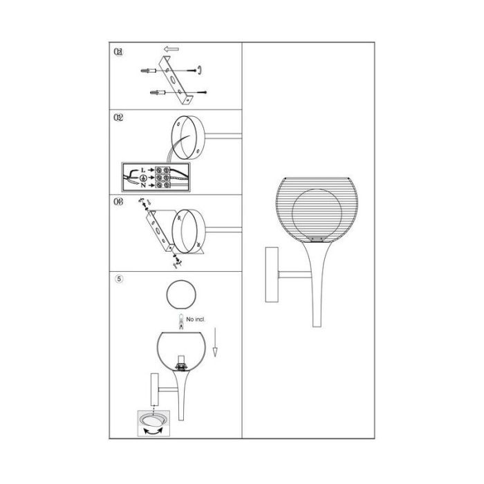 Modern wall light bronze, Amela, with switch