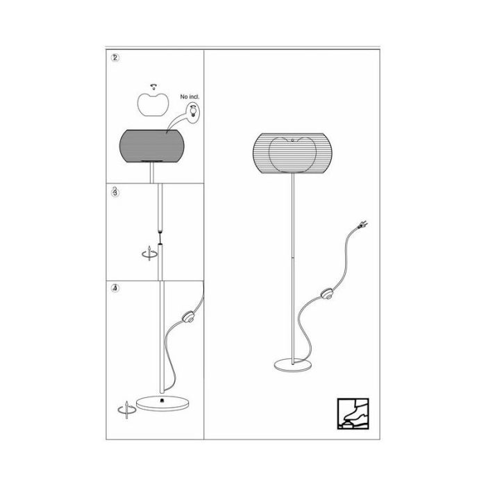 Modern floor lamp bronze, Amela, with switch