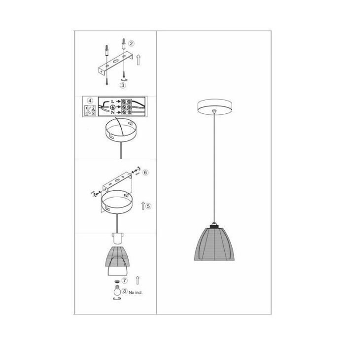 Modern pendant light bronze, Amela