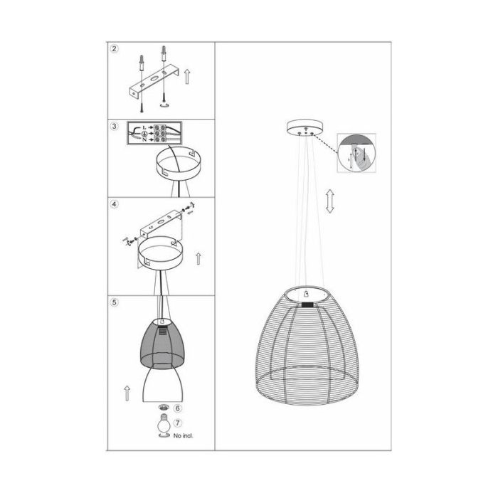 Modern pendant light bronze, Amela