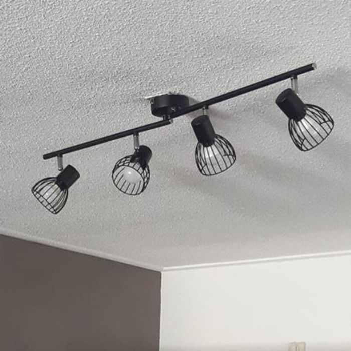 Industrial ceiling spotlight black, Adama
