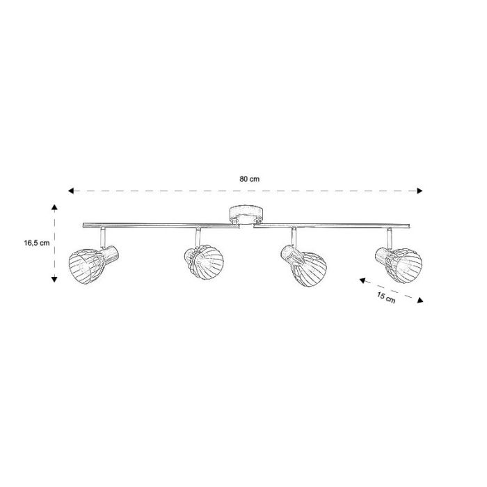 Industrial ceiling spotlight black, Adama