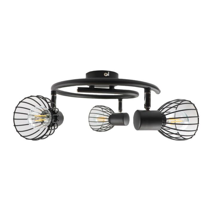Industrial ceiling spotlight black, Adama