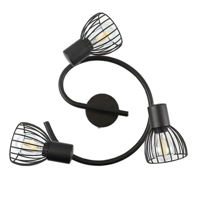 Industrial ceiling spotlight black, Adama