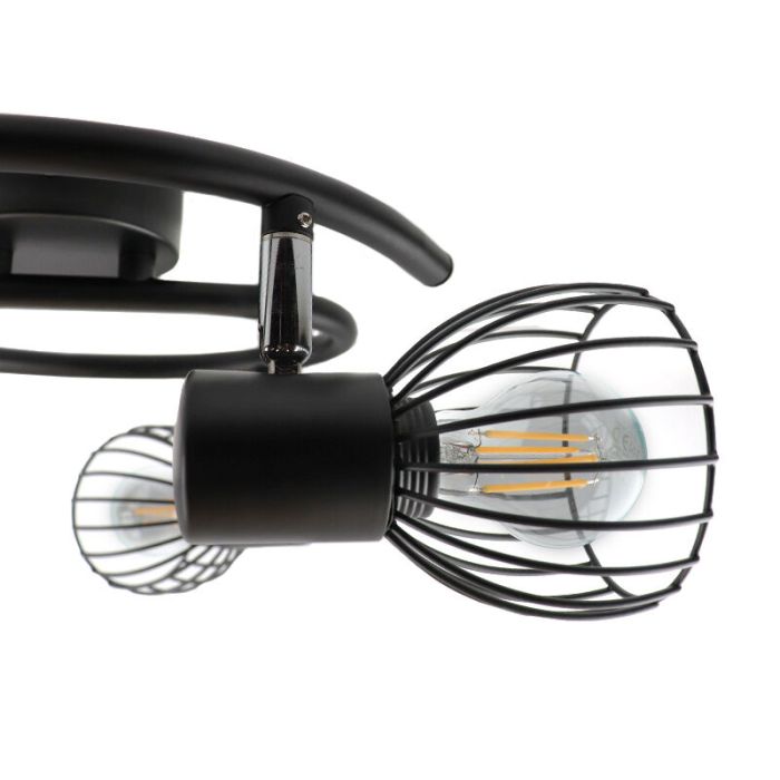 Industrial ceiling spotlight black, Adama