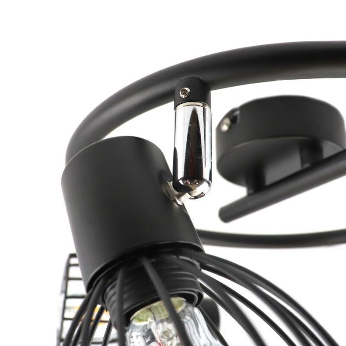 Industrial ceiling spotlight black, Adama