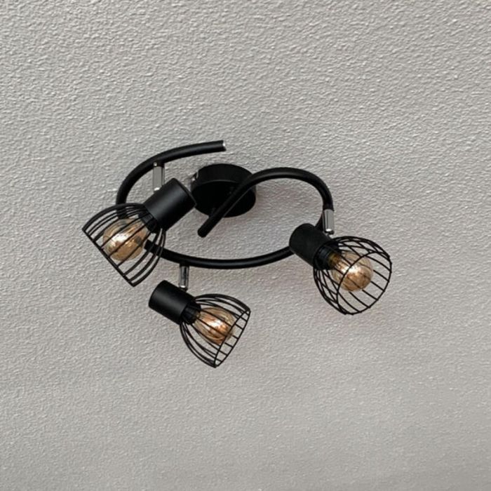 Industrial ceiling spotlight black, Adama