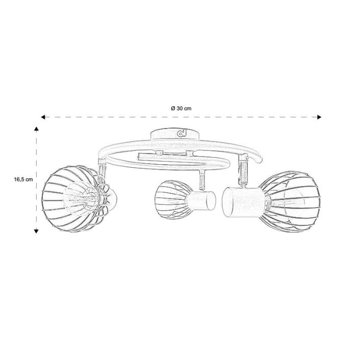 Industrial ceiling spotlight black, Adama