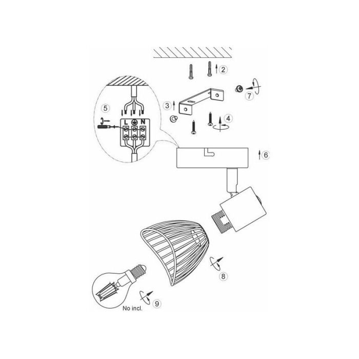 Modern wall light white, Aina