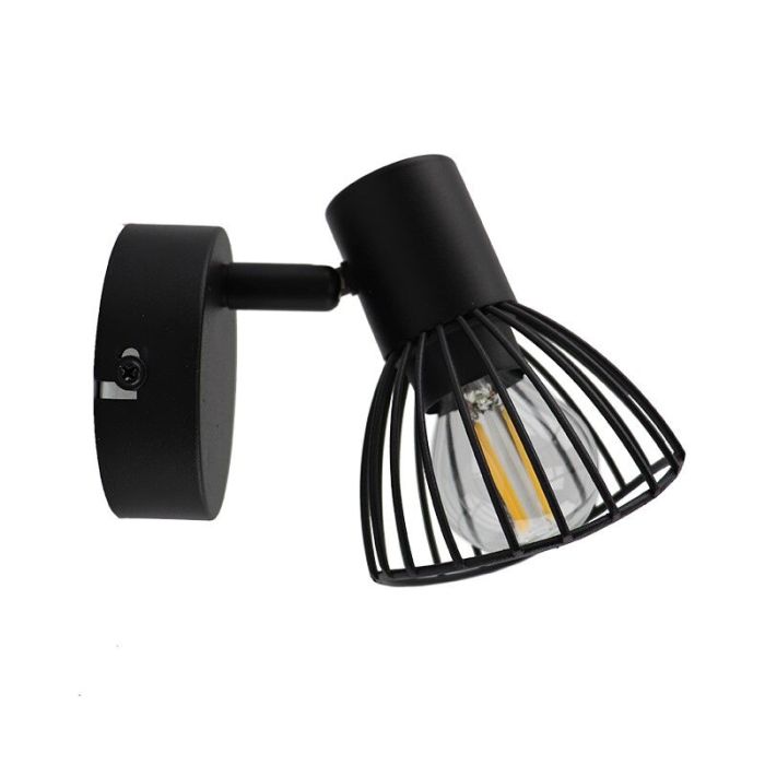 Industrial wall spotlight black, Aina