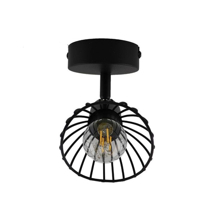 Industrial wall spotlight black, Aina