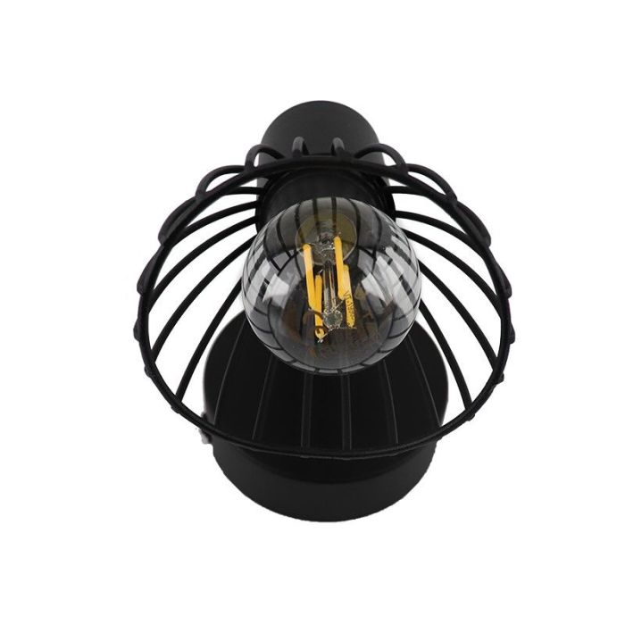 Industrial wall spotlight black, Aina