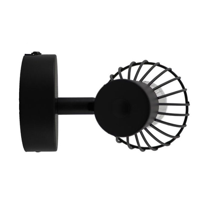 Industrial wall spotlight black, Aina