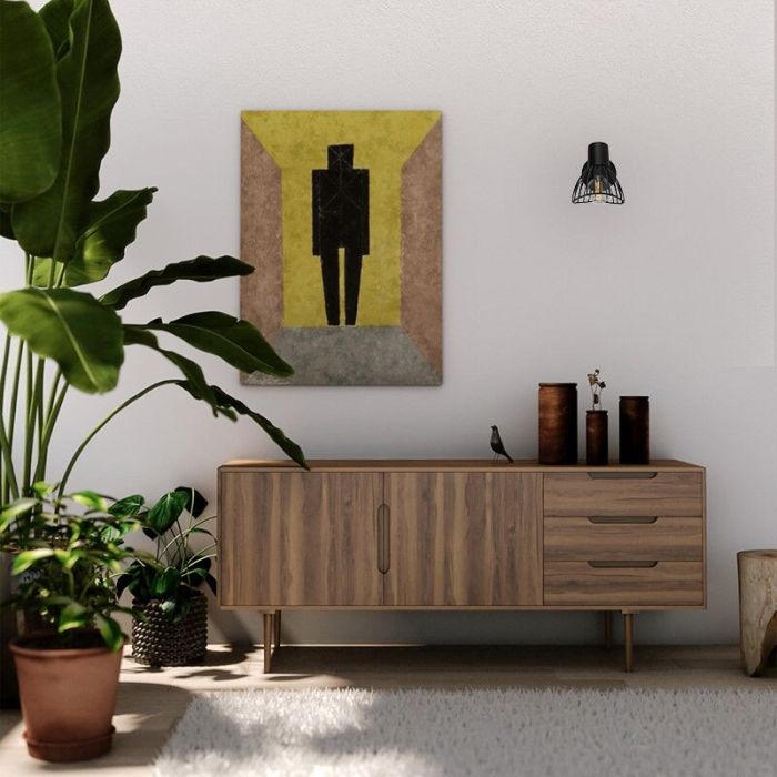 Industrial wall spotlight black, Aina
