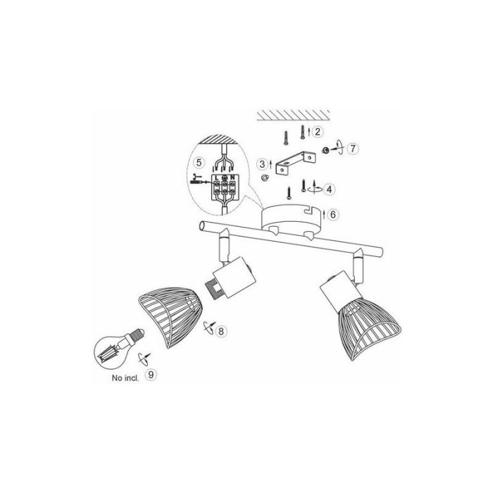 Modern ceiling light white, Aina