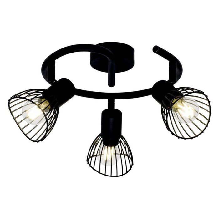 Industrial ceiling spotlight black, Aina