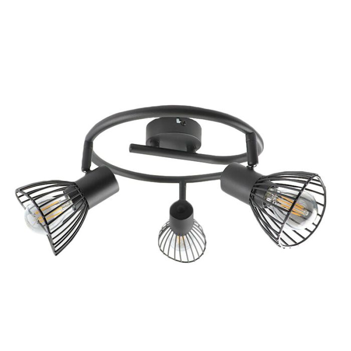 Industrial ceiling spotlight black, Aina