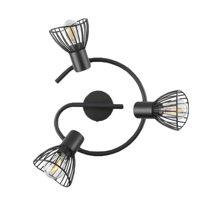 Industrial ceiling spotlight black, Aina