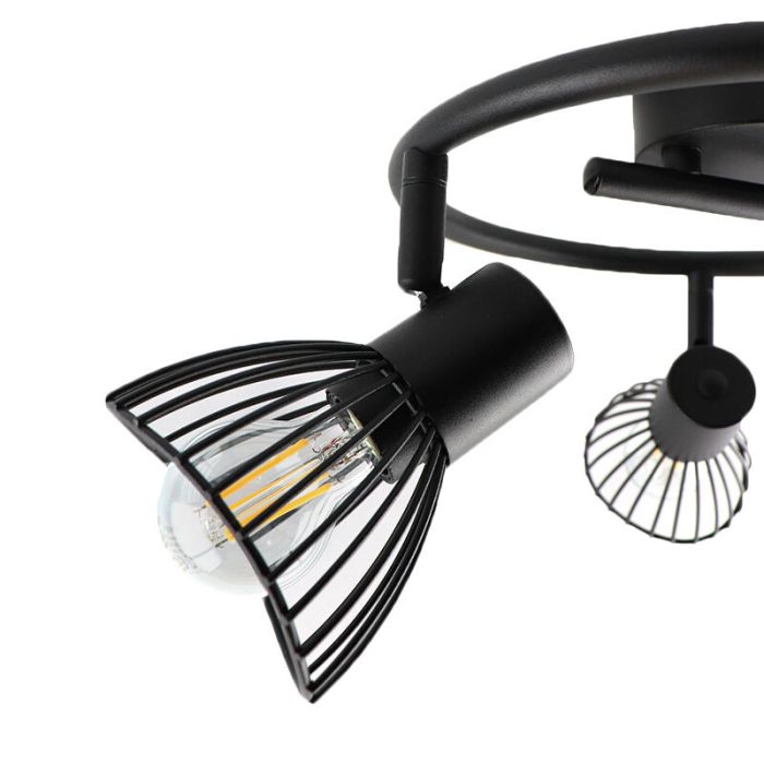 Industrial ceiling spotlight black, Aina
