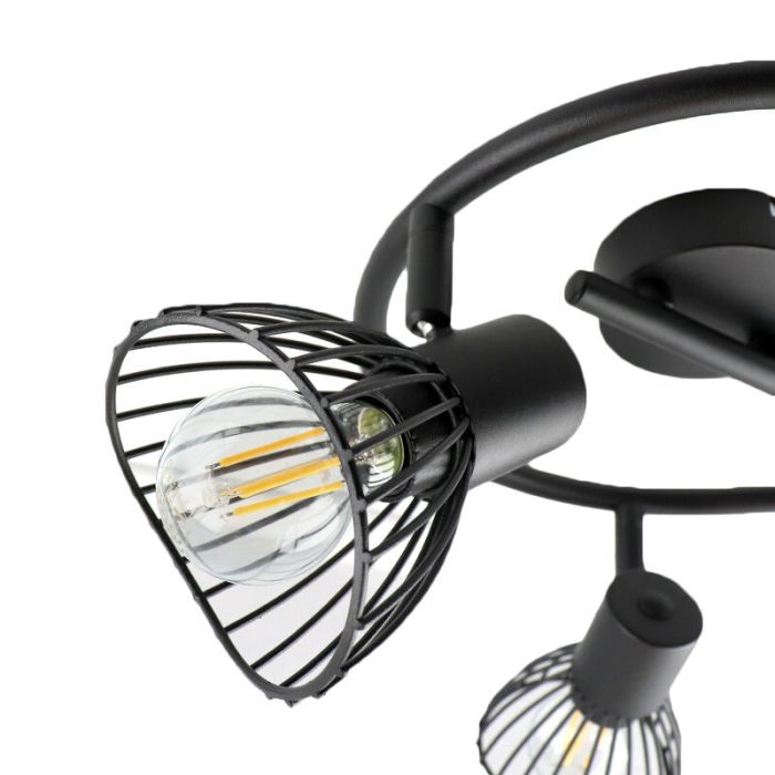 Industrial ceiling spotlight black, Aina