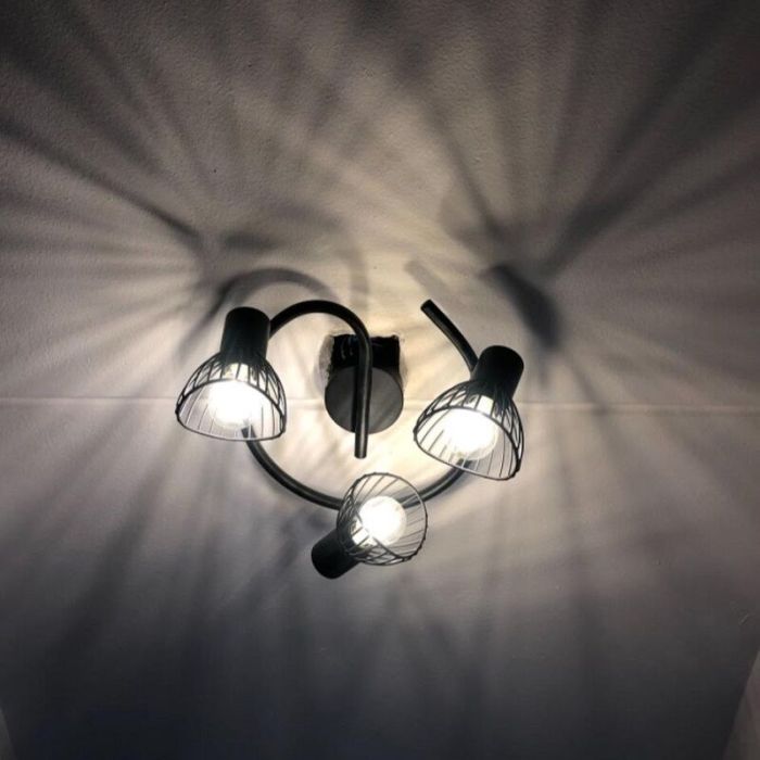 Industrial ceiling spotlight black, Aina