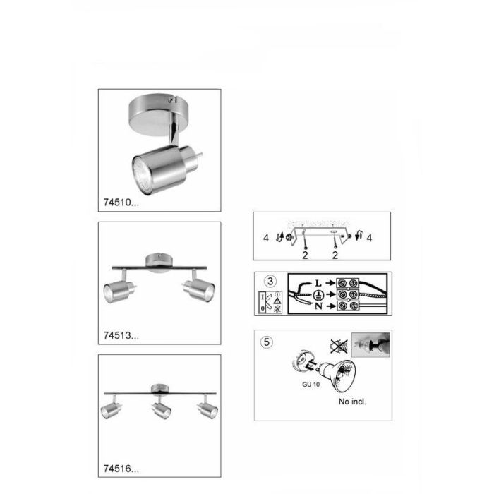 Modern ceiling light nickel, Fenne