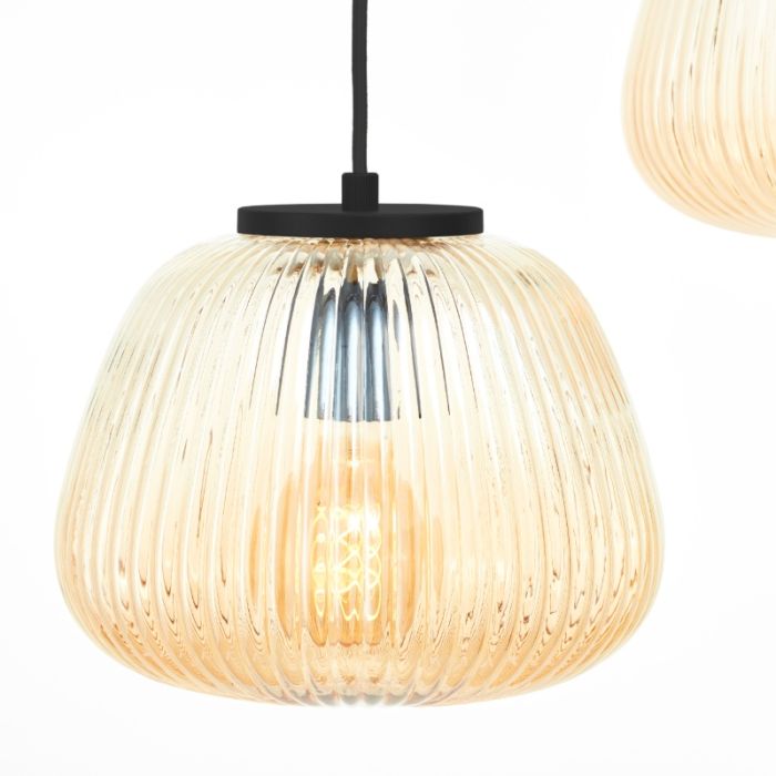 Retro pendant light amber, Neha