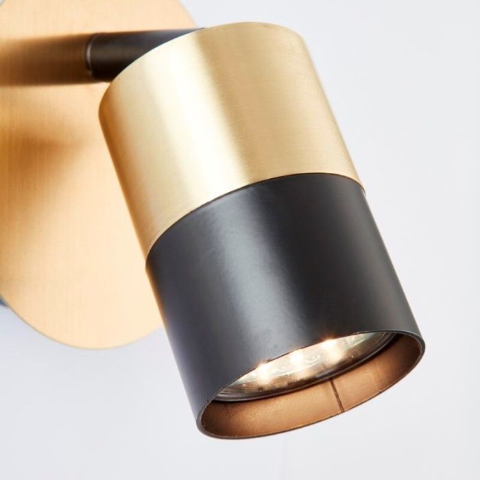 Modern wall light brass, Cato