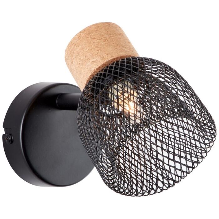 Cork wall spotlight black, Kayo