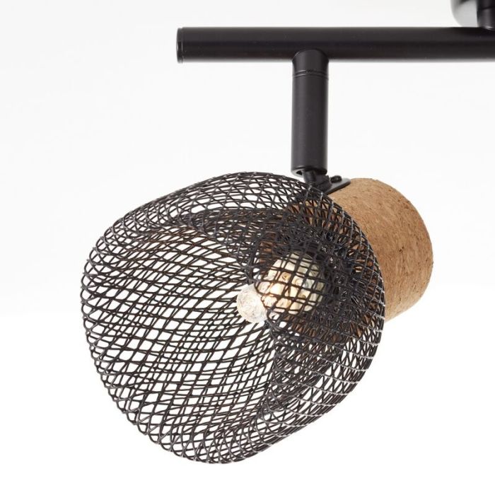 Cork ceiling spotlight black, Kayo