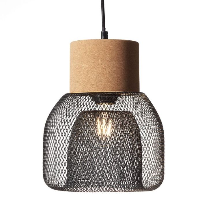 Cork pendant light black, Kayo