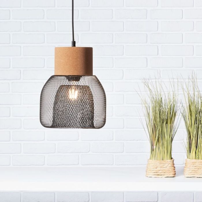 Cork pendant light black, Kayo