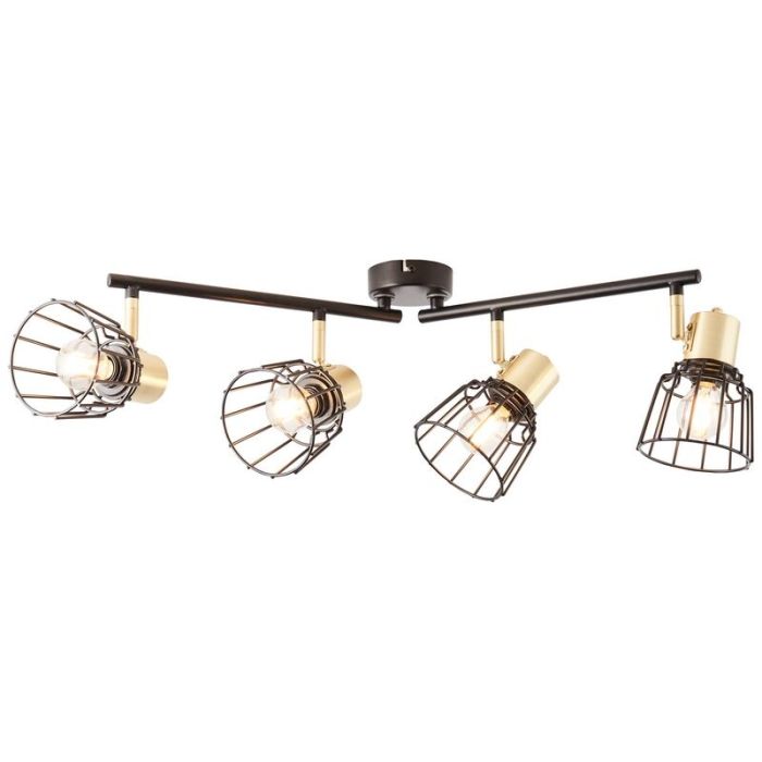 Retro ceiling spotlight brass, Luitzen