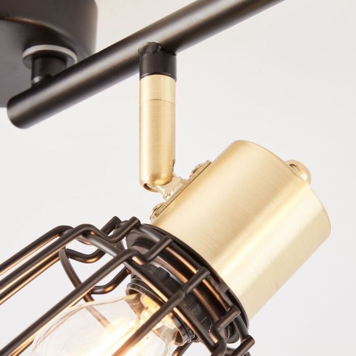Retro ceiling spotlight brass, Luitzen