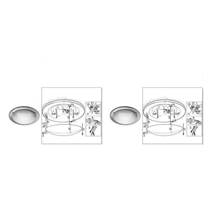Glass ceiling light white, Angely