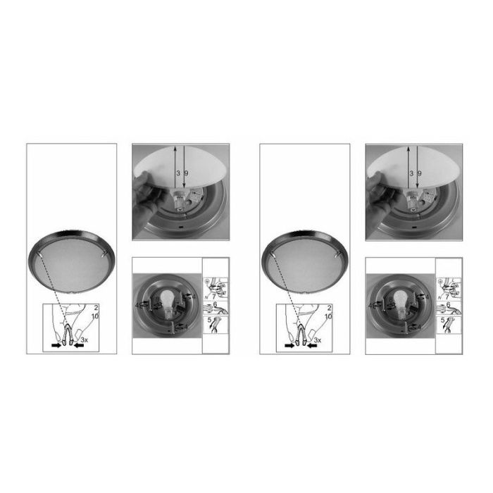 Glass ceiling light grey, Elene