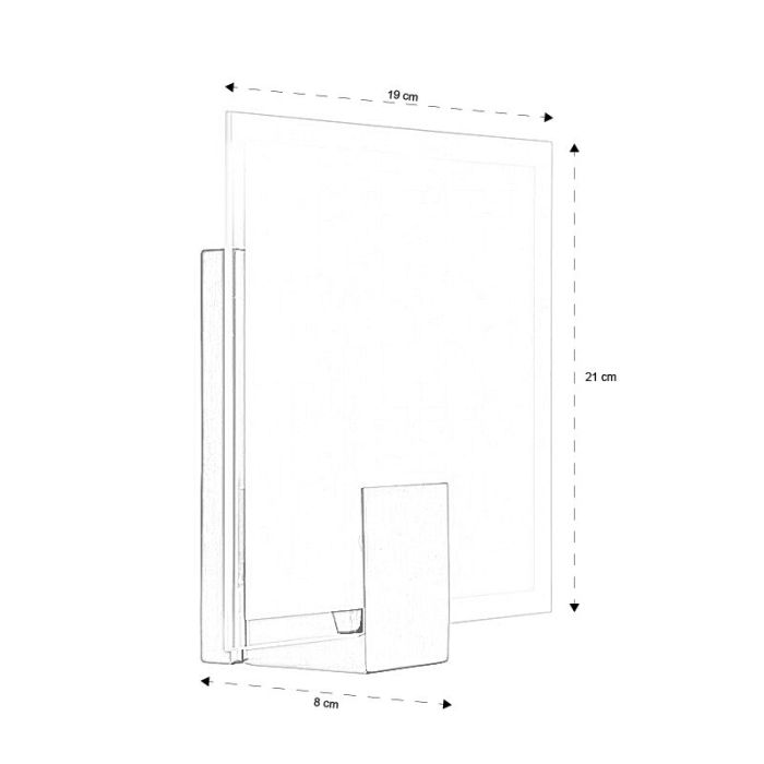 Glass wall light chrome, Bridget