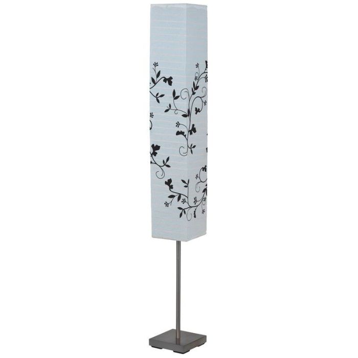 Paper floor lamp white, Octavio, with switch