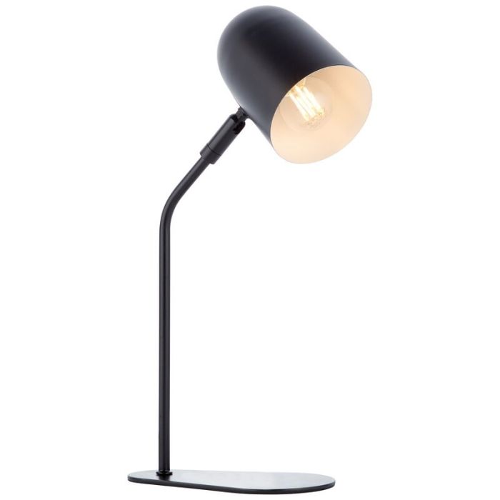 Modern table lamp black, Lukas, with switch