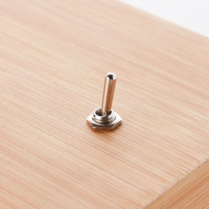 Wood table lamp brown, Jacobine, with switch