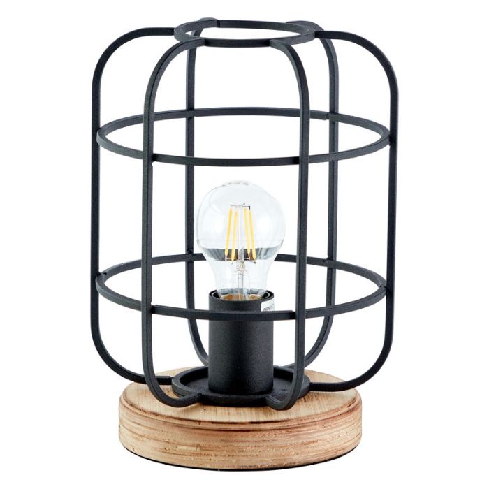 Wood table lamp black, Taede