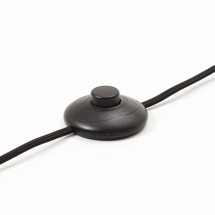 Wood floor lamp black, Taede, with switch