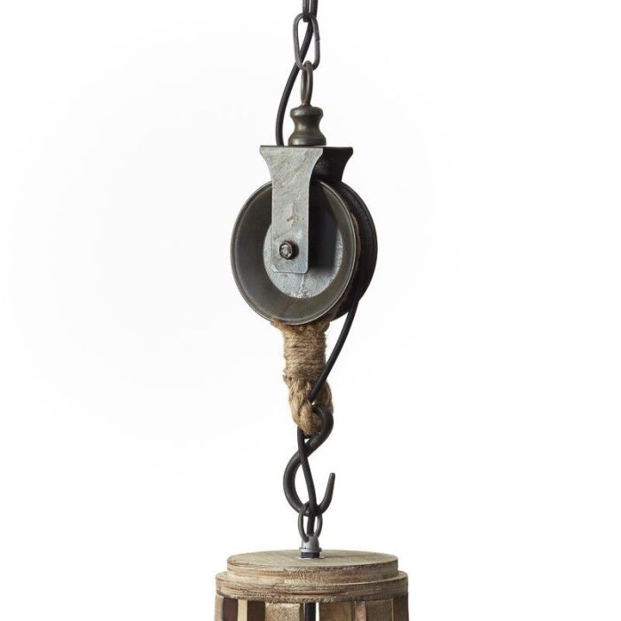Wood pendant light brown, Afnane