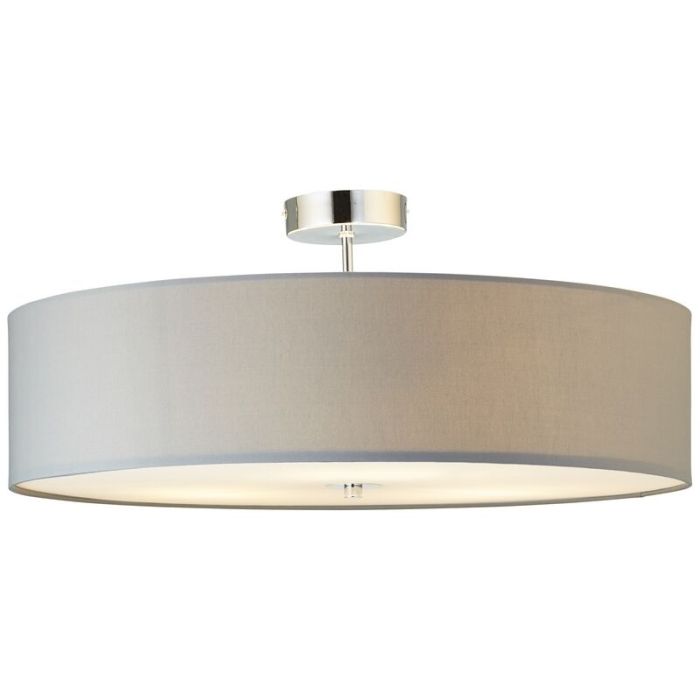 Modern flush ceiling light grey, Tjit